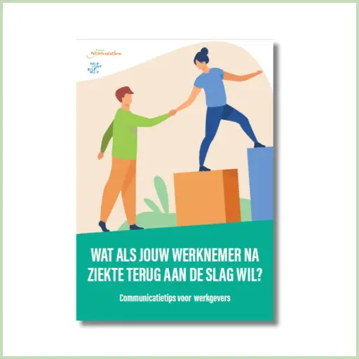 Folder : Hoe communiceer ik over mijn ziekte op het werk voor werkgevers (prijs pers 10 stuks)